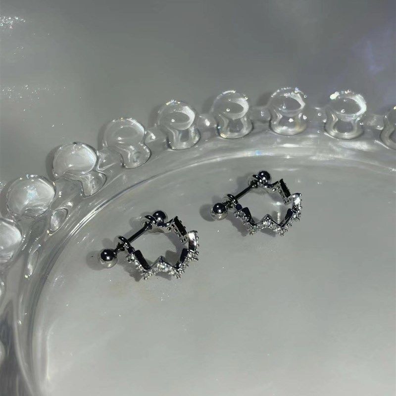 锯齿波浪U型耳钉满钻微镶锆石超闪螺丝杠铃耳骨钉耳骨扣女潮,饰品/流行首饰/时尚饰品新,耳钉,淘宝优惠券,粉丝福利购,淘宝优惠卷