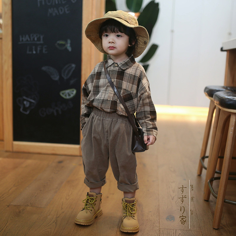 砚台家日系儿童春装男童格子衬衫宝宝衬衣纯棉长袖男孩小童春秋款,童装/婴儿装/亲子装,衬衫,淘宝优惠券,粉丝福利购,淘宝优惠卷