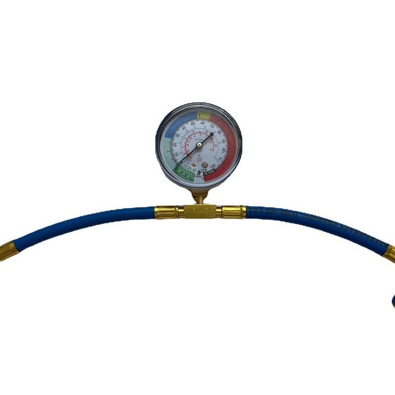 R134A汽车空调制冷剂DIY补充加注管加氟管 雪种冷媒表制冷管金属
