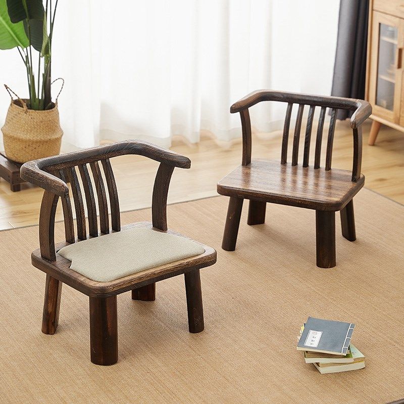 实木阳台小椅子家用板凳凳子x休闲矮凳靠背椅复古榻榻米座椅圈椅,住宅家具,阳台椅,淘宝优惠券,粉丝福利购,淘宝优惠卷