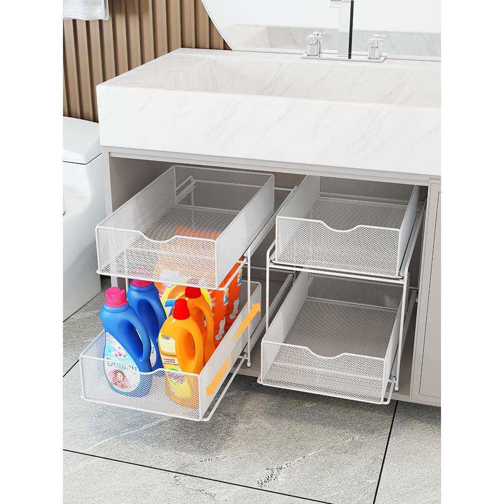 浴室架子置物架卫生间拉篮收纳筐盒抽屉式神器柜内下水槽盆下卢轩,3C数码配件,USB灯,淘宝优惠券,粉丝福利购,淘宝优惠卷