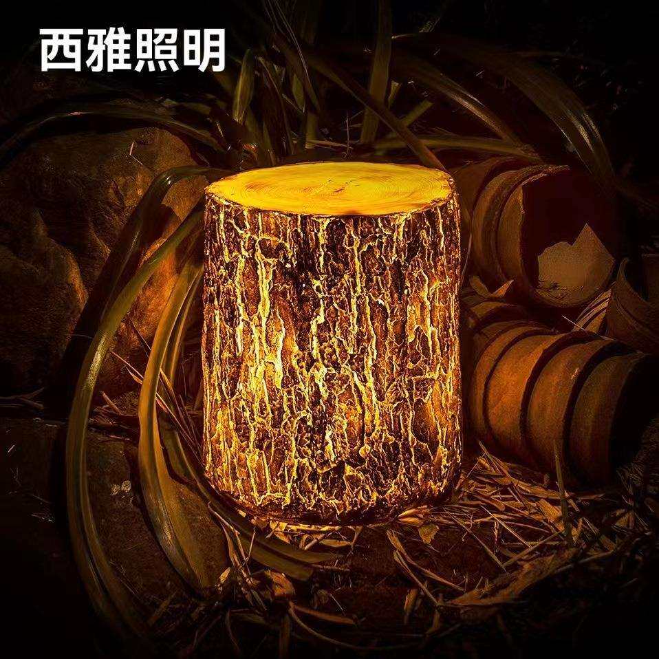 led发光树桩灯户外仿真木桩灯庭院园林景观装饰草坪小品灯灌木灯