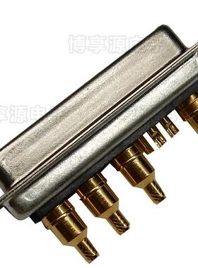 D-SUB9W4射频焊线式同轴母头 端子镀全金DB型射频同轴5+4母座插头