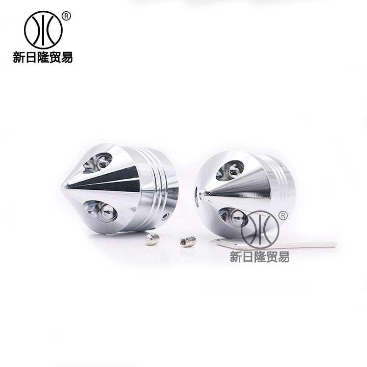 哈雷改装前轴盖 CNC铝合金尖头前轴盖 XL883 XL1200装饰轴盖黑色