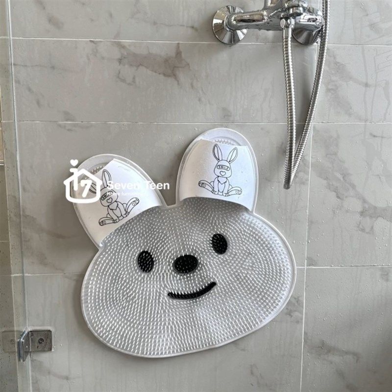 兔兔搓脚垫浴室卫生间懒人硅胶防滑垫按摩垫搓澡洗脚去死皮淋浴房