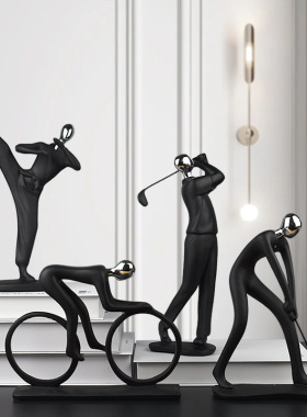 创意摆件北欧现代简约人物模型客厅居家玄关装饰酒柜书架轻奢摆设