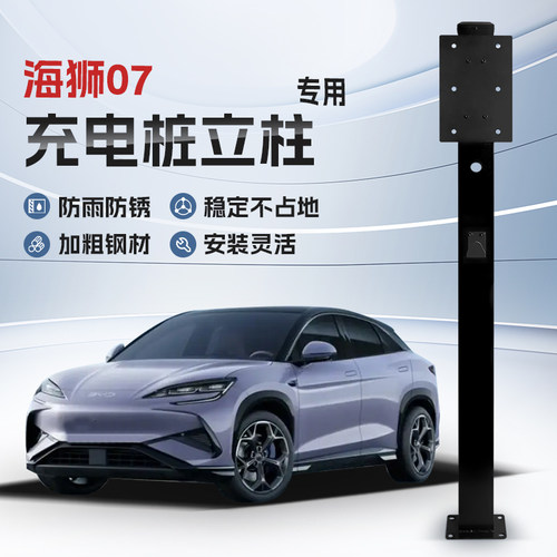 【镀锌】海狮07专用充电桩立柱支架保护箱新能源汽车户外固定杆