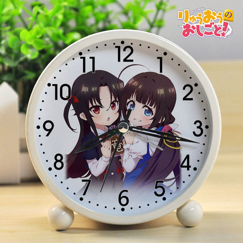 龙王的工作卡通闹钟学生小朋友孩子动漫卧室床头懒人时钟创意