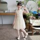 女童无袖 纱裙宝宝裙 韩版 连衣裙夏季 背心裙立体花朵公主裙2025新款