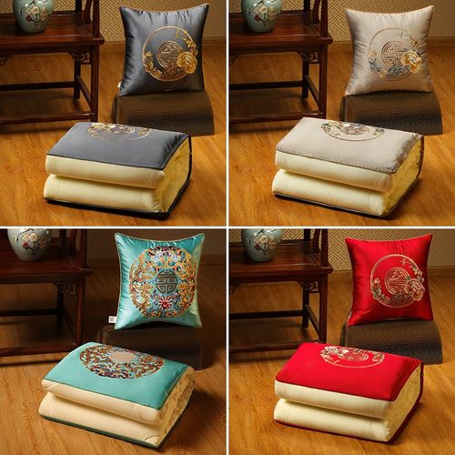 新中式抱枕被子两用车载枕头被加厚午睡折叠靠枕被定制车用空调被