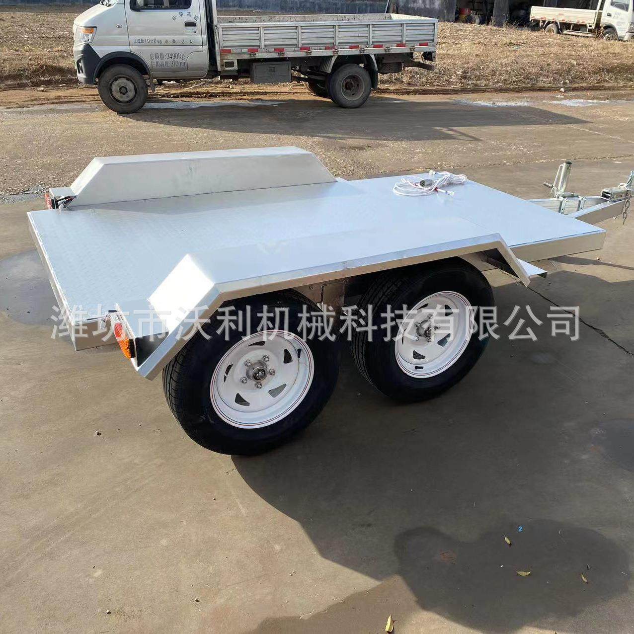 全挂平板拖车 小型挂车搬运输叉车牵引平板车物料转运拖车厂家,五金/工具,工具车/便携工具推车/平板工具车,淘宝优惠券,粉丝福利购,淘宝优惠卷