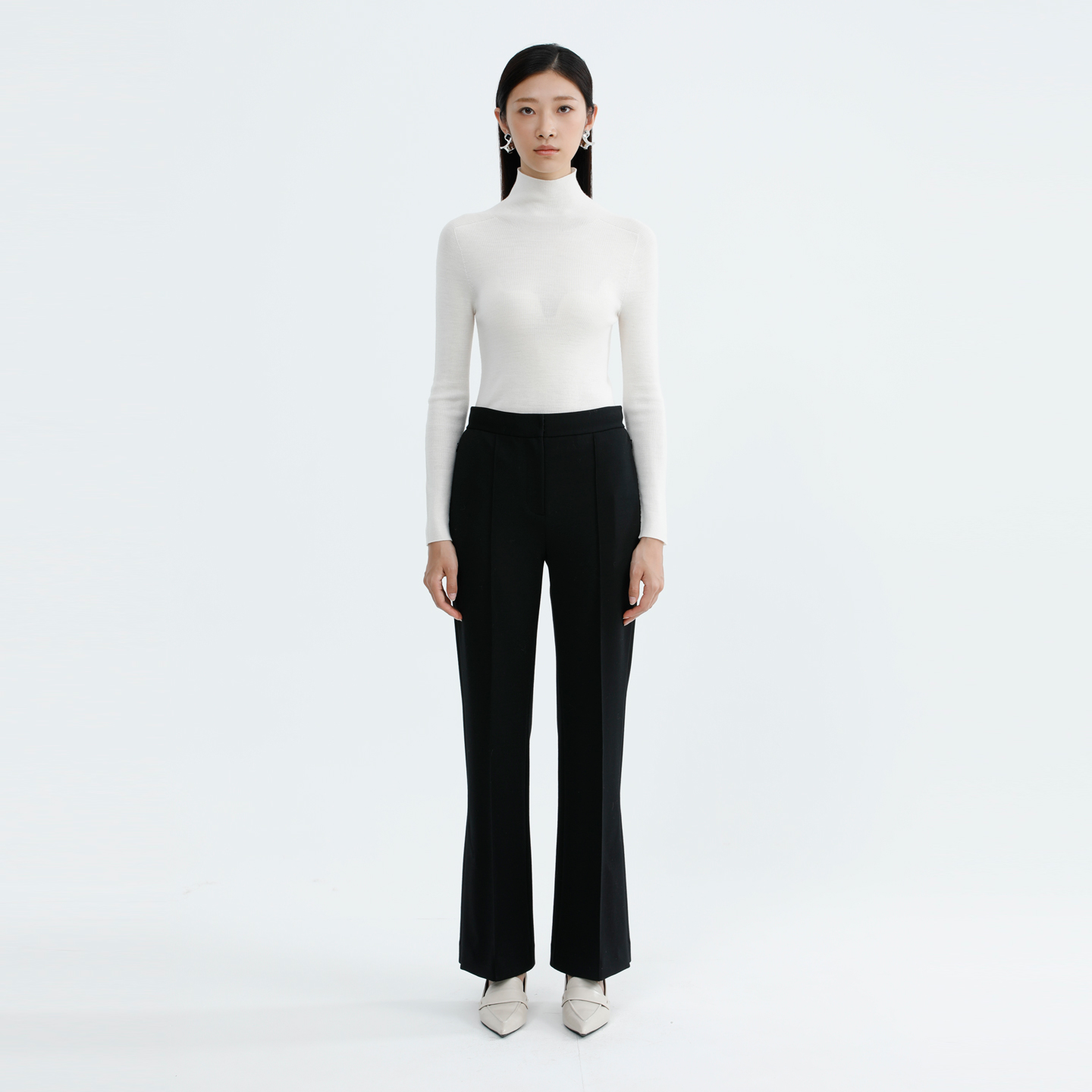 卡莉朵拉女裤C27D7222冬季新款时尚百搭潇洒知性深沉奢华风