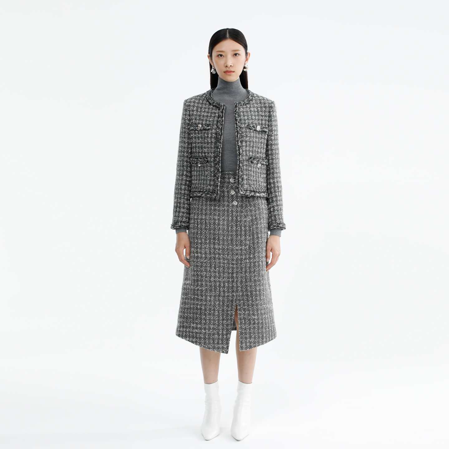 卡莉朵拉上衣C27D7156冬季新款复古简约通勤高级感显瘦