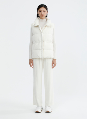 卡莉朵拉羽绒马夹C27D7901冬季新款时尚减龄经典白色极简高级