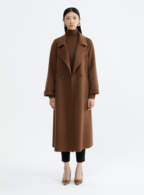 卡莉朵拉大衣C27D7738冬季新款优雅大气高级质感经典风