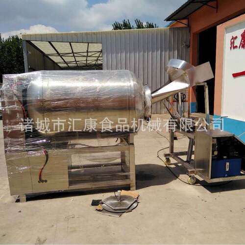 汇康牌肉类真空滚揉机 腊肉腌制自动出料滚揉筒 油炸鸡柳滚揉机器