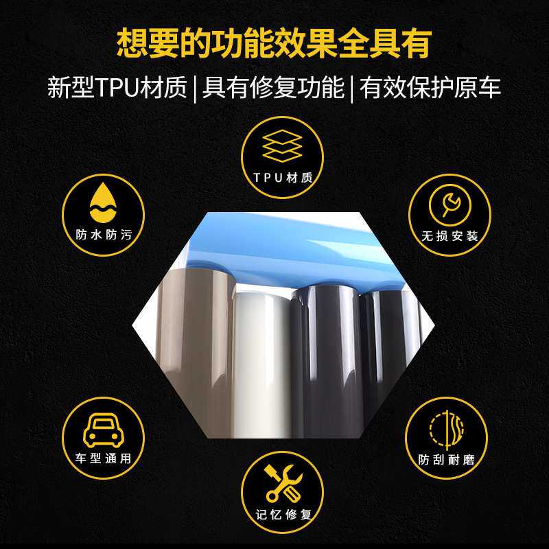 TPU大灯保护膜自恢复划痕车灯膜防刮痕TPH灯膜大灯改色贴膜熏黑