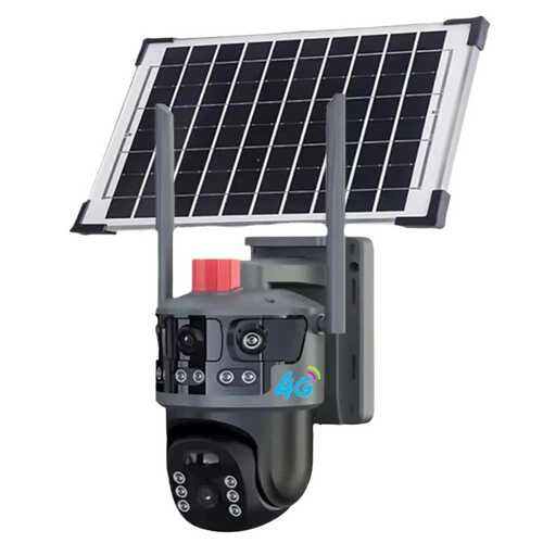 600W Caméra solaire double objectif - Suivi auto 3 écrans