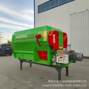 电机直连草捆粉碎搅拌机固定式全日粮混合机玉米秸秆拌料机牧草