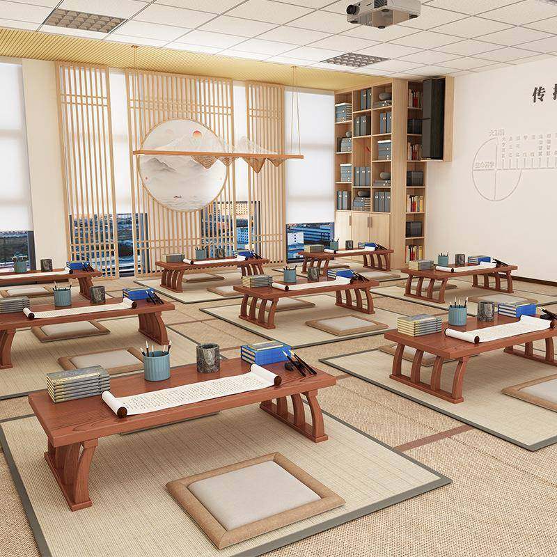 新中式国学桌书法桌凳培训班课桌椅禅意茶艺桌围棋桌子幼儿园矮桌,住宅家具,书桌,淘宝优惠券,粉丝福利购,淘宝优惠卷