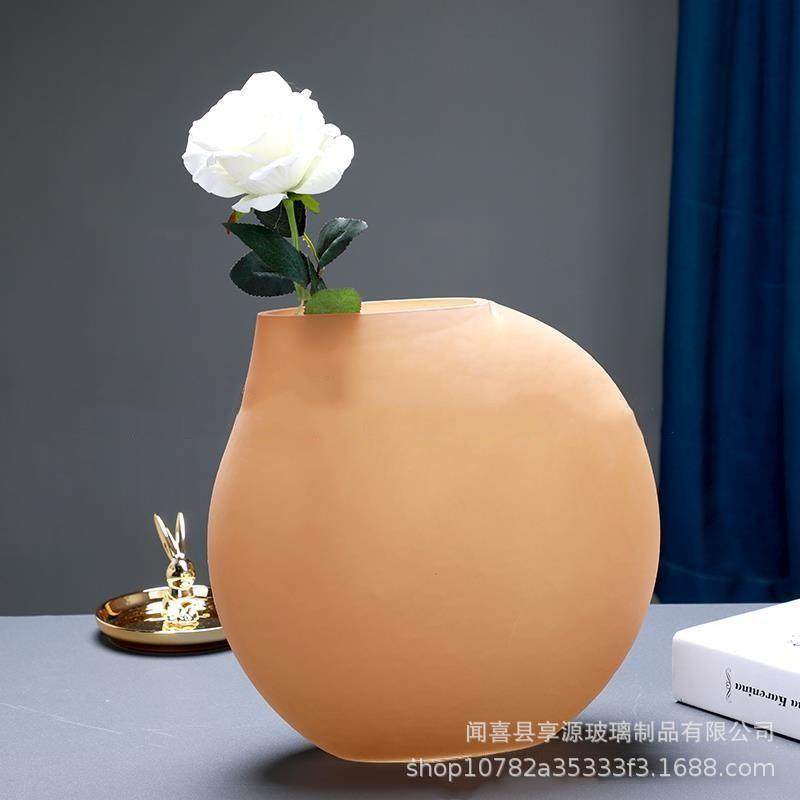 现代简约玻璃花瓶鸭嘴扁瓶玫瑰百合插花花器软装装饰摆件,机械设备,其他机械设备,淘宝优惠券,粉丝福利购,淘宝优惠卷