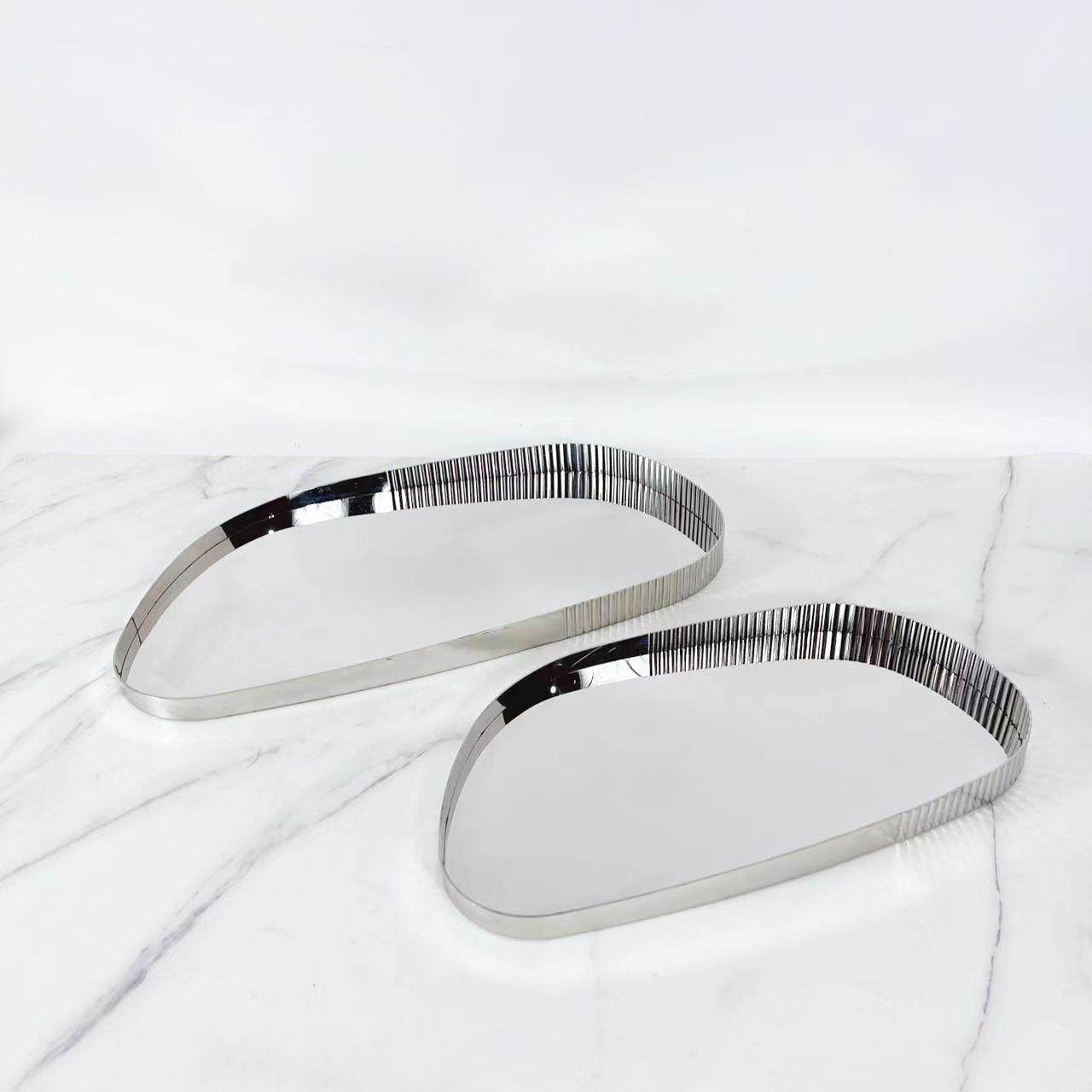 现代银色镜面不规则金属托盘客厅餐桌收纳摆盘样板房饰品摆件,收纳整理,烫衣板及配件,淘宝优惠券,粉丝福利购,淘宝优惠卷