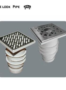 爆款别墅排水HTPP管材管件接75MM排水管洗衣机地漏不锈钢地漏