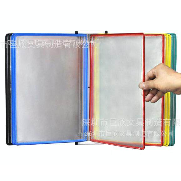 墙壁挂式金属资料架，挂壁式翻页文件架，墙挂文件夹，现场展示架