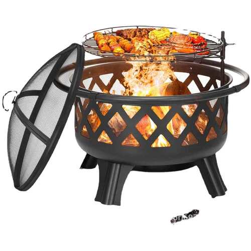 欧美野炊火炉木炭烧烤炉取暖炉户外用品野营BBQ烧烤架取暖烤火盆