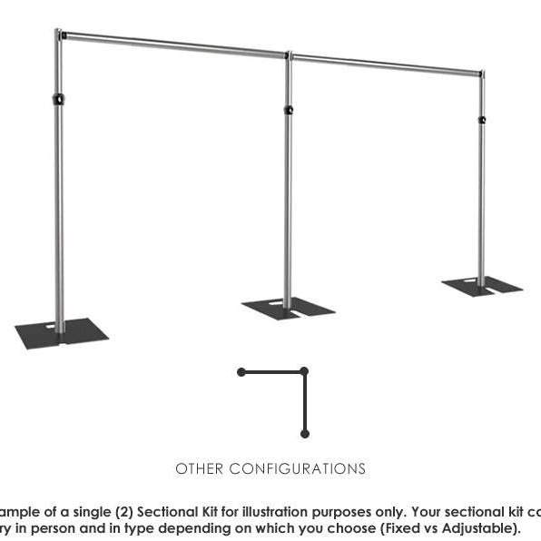 double crossbar 演出活动婚庆背景支架子铝合金可升降幕布背景架