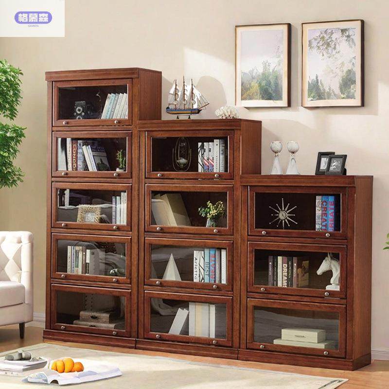 防尘实木玻璃门书柜书架儿童储物柜卧室家用落地组合客厅收纳美式,自行车/骑行装备/零配件,更多零件/配件,淘宝优惠券,粉丝福利购,淘宝优惠卷