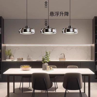 餐厅吊灯轻奢高级感玻璃餐桌灯2025年新款意式长条岛台吧台一字灯