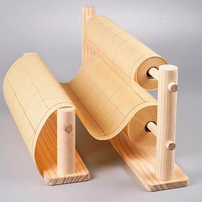 宣纸卷轴架百米书法长卷绘画纸卷轴书画国画画纸收纳实木架子