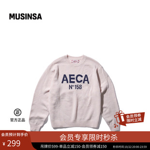 AECA双十一韩国男女同款秋季Logo毛衣羊毛针织衫MUSINSA