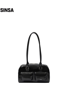 STAND OIL韩国女士25冬季简约方框双口袋日常通勤保龄球包MUSINSA