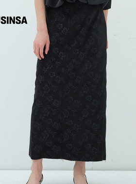 overdue flair韩国女士25秋冬雅卡尔绒面长裙半身裙长裙MUSINSA