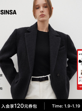 LEVAR韩国25冬季通勤休闲日常质感垂坠廓形西装外套MUSINSA