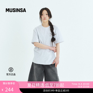 Codegraphy韩国26夏季女士简约宽松版型休闲图案短袖MUSINSA