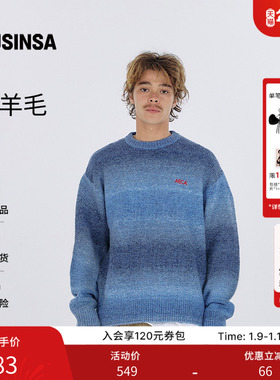 【含羊毛】AECA韩国25秋季新款休闲上衣圆领针织毛衣MUSINSA