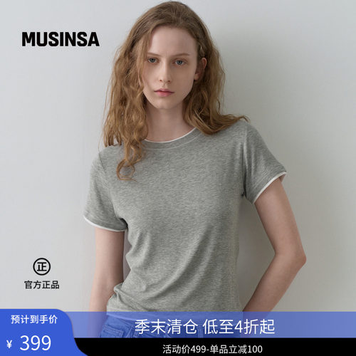FACADEPATTERN女士假两件短袖