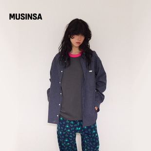 衬衫 GBYU韩国新款 情侣百搭上衣格纹长袖 25秋季 MUSINSA 男女同款