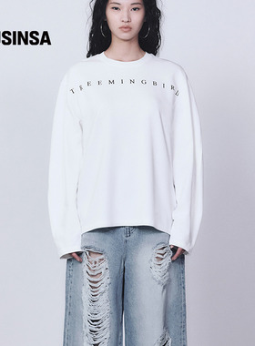 TREEMINGBIRD韩国男女同款25秋季字母圆领上衣T恤MUSINSA