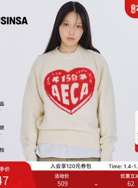 AECA韩国男女25秋季新款休闲时尚潮流爱心涂鸦针织衫毛衣MUSINSA