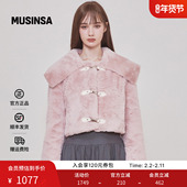 Not your rose韩国25秋冬毛绒水手夹克复古可爱休闲风外套MUSINSA