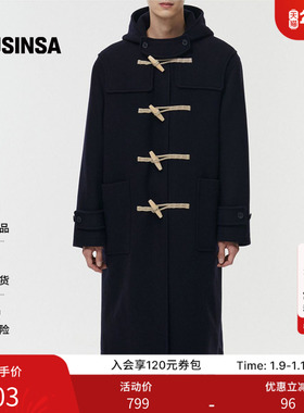 【含羊毛】musinsa standard韩国25秋冬男士羊毛混纺毛呢大衣外套