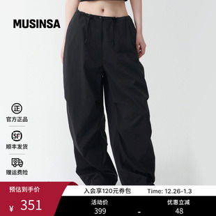 长裤 musinsa 裤 女士休闲运动抽绳户外风工装 standard韩国25秋季