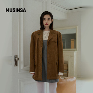 独特经典 短款 绒面革夹克MUSINSA flair韩国女士25秋季 overdue