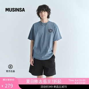 Codegraphy韩国26年夏季男女同款舒适图案短袖上衣MUSINSA
