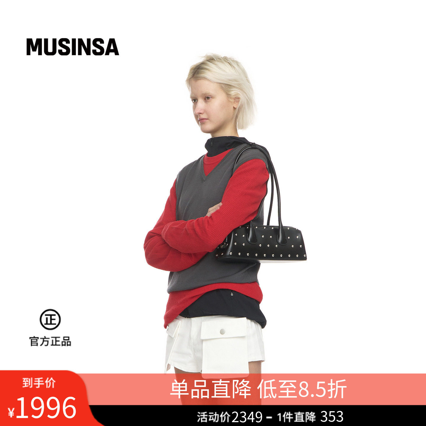 OSOI韩国26夏季百搭通勤女BOAT WIDE MINI 手提包腋下包MUSINSA