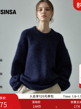 FACADE PATTERN韩国女士25冬季好看休闲时尚羊驼云朵毛衣MUSINSA